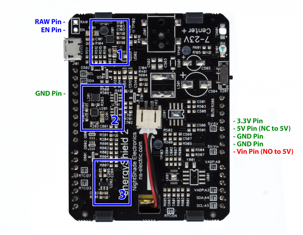 NightShade Electronics - Hardware Reference - energyShield 2 Basic