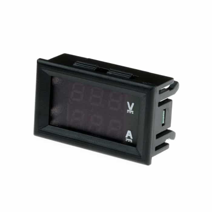 NightShade Electronics - Digital Voltmeter + Ammeter - 0-100V 1A Red/Blue 0.28"