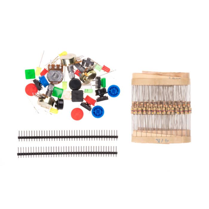 NightShade Electronics - Basic Starter Kit - Resistors, Buttons, LEDs