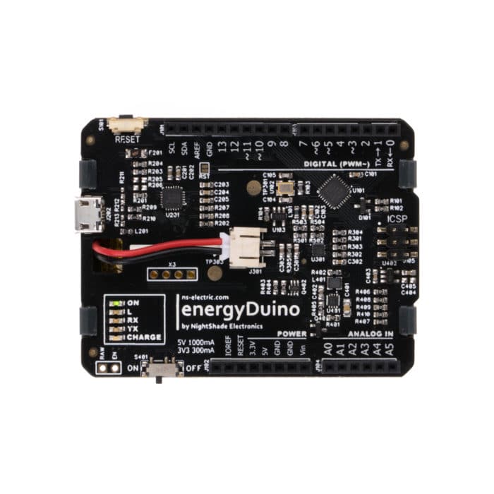 NightShade Electronics - energyDuino - The Rechargeable Lithium Powered Arduino Board