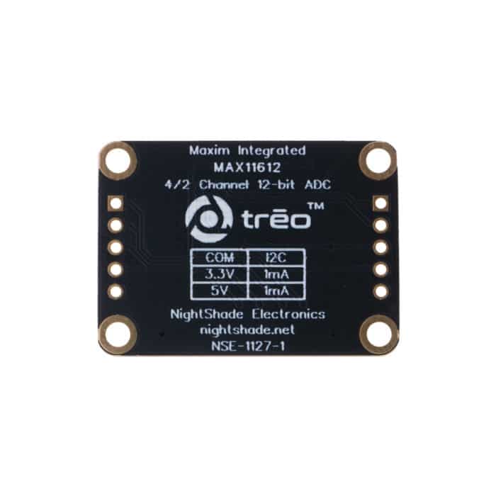 NightShade Electronics - Trēo™ 4/2 Channel 12-bit ADC 0-4.1V - MAX11612