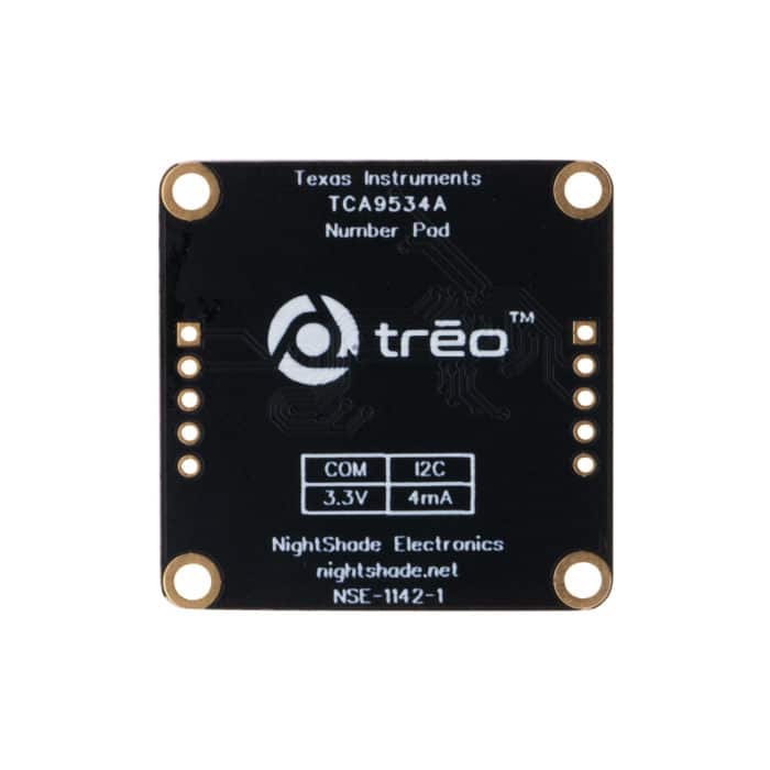 NightShade Electronics - Trēo™ Number Pad - TCA9534A